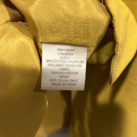 Burlap by Anthropologie Mustard Yellow Pencil Skirt NWT - Picture 5 of 5